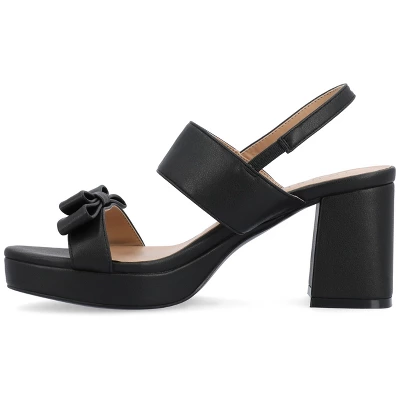 Journee Collection Womens Brookan Sling Back Covered Block Heel Platform Sandals 3 Journee Collection Womens Brookan Sling Back Covered Block Heel Platform Sandals