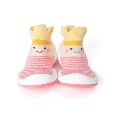 Komuello Baby Girl First Walk Sock Shoes Crown Princess 3 Komuello Baby Girl First Walk Sock Shoes Crown Princess