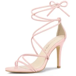 Allegra K Women's Lace Up Strappy Stiletto Heels Sandals -Georgia Shoes Shop GUEST d72f817e fec4 4a89 b680 370f6764d6c5