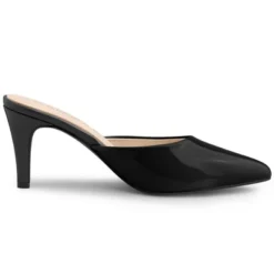 Allegra K Women's Pointed Toe Stiletto Slide Mules Heels -Georgia Shoes Shop GUEST d7e206ac 01fb 4065 a541 627c8f7631b6