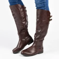 Journee Collection Womens Tori Wide Calf Stacked Heel Riding Boots -Georgia Shoes Shop GUEST d8a94f85 e2f0 4e29 b12b 802a40227c67