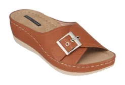 GC Shoes Justina Buckle Comfort Slide Wedge Sandals -Georgia Shoes Shop GUEST da00afa5 feb5 4fcc a253 7fd8f843662d