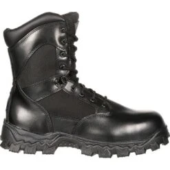 Rocky Boots Men's Black Rocky Alpha Force Zipper Waterproof Public Service Boot Size 9(Wide) -Georgia Shoes Shop GUEST dc158b0b ba5c 4150 8da4 7577d9732a9c