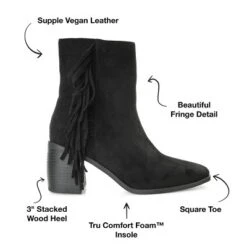 Journee Collection Womens Noriah Tru Comfort Foam Inside Zip Stacked Heel Booties -Georgia Shoes Shop GUEST dc8a7148 7998 47d2 9967 2e03b791135a