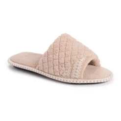 MUK LUKS Women's Sally Open Toe Scuff Slipper -Georgia Shoes Shop GUEST dd63b680 f0f5 4859 8630 d2a6b7bea90f