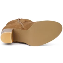 Allegra K Women's Casual Chunky Heel Ankle Boots -Georgia Shoes Shop GUEST deace8ad abaa 4193 a956 9192135bc60d