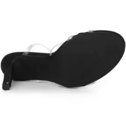 Allegra K Women's Rhinestone Lace Up Stiletto Heels Sandals -Georgia Shoes Shop GUEST def0d254 f906 48e6 8a13 8c7cb8356e5a