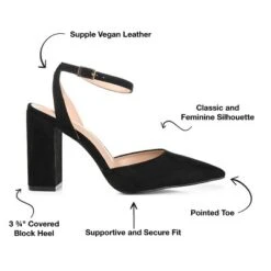 Journee Collection Womens Tyyra Buckle High Block Heel Pointed Toe Pumps -Georgia Shoes Shop GUEST df8eb735 1b64 4c60 81d6 05458c3b9fec
