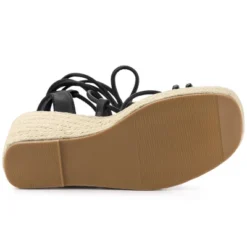 Allegra K Women's Lace Up Platform Heel Espadrilles Wedge Sandals -Georgia Shoes Shop GUEST dfe62227 c8c5 4729 a072 6cf168cd5d38