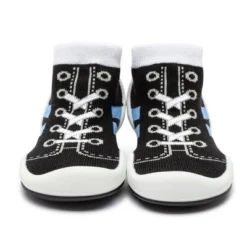 Komuello Toddler First Walk Sock Shoes - Runner Black
