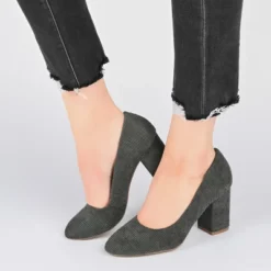 Journee Collection Womens Fai Round Toe Mid Block Heel Pumps -Georgia Shoes Shop GUEST e0918bb9 95b2 47ea b4ee e91e1fe4a233
