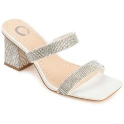 Journee Collection Womens Shandee Tru Comfort Foam Rhinestone Detail Block Heel Sandals -Georgia Shoes Shop GUEST e14f44f2 ca06 40e0 bcf4 8543bdb2813f