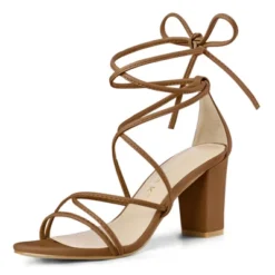 Allegra K Women's Strappy Straps Lace Up Chunky Heel Sandals -Georgia Shoes Shop GUEST e19be046 6caf 43b4 a973 a1427ac9cbb5