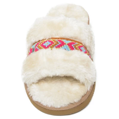 Minnetonka Women's Faux Fur London Slide Slipper 3 Minnetonka Women's Faux Fur London Slide Slipper