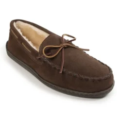 Minnetonka Men's Suede Pile Lined Hardsole Moc Slipper -Georgia Shoes Shop GUEST e360e207 58a6 44d4 816a 5c66cccb296b