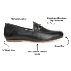 Journee Signature Womens Genuine Leather Giia Loafer Round Toe Slip On Flats -Georgia Shoes Shop GUEST e396f2f4 d41f 4dd9 84da f3bd212d437b