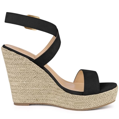 Perphy Slingback Crisscross Espadrille Wedge Heel Sandals For Women 5 Perphy Slingback Crisscross Espadrille Wedge Heel Sandals For Women - Image 3