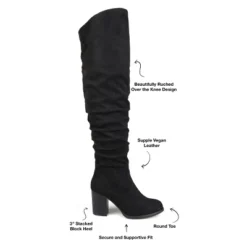 Journee Collection Womens Kaison Wide Calf Stacked Heel Over The Knee Boots -Georgia Shoes Shop GUEST e4ce6b83 cf0e 4280 91e9 ad39f2bf85e3