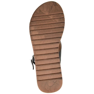 Journee Collection Womens Mckell Wedge Heel Buckle Sandals 6 Journee Collection Womens Mckell Wedge Heel Buckle Sandals - Image 4