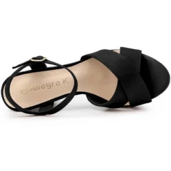 Allegra K Women's Platform Chunky Heels Slingback Sandals -Georgia Shoes Shop GUEST e5e3e054 5fbe 4bd8 af05 74a5c5079135