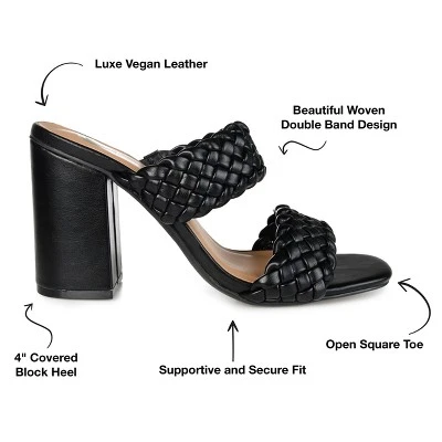 Journee Collection Womens Melissa Open Toe High Block Heel Pumps 9 Journee Collection Womens Melissa Open Toe High Block Heel Pumps - Image 7