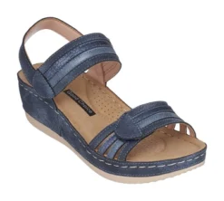 GC Shoes Samar Double Band Velcro Comfort Slingback Wedge Sandals -Georgia Shoes Shop GUEST ea510a2f df05 4584 a428 9a7462b679f9