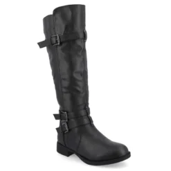 Journee Collection Womens Bite Stacked Heel Riding Boots -Georgia Shoes Shop GUEST eb516d81 b8bc 4f45 9b24 c22b1d48483f