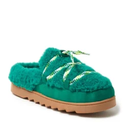 Dearfoams Women's Giselle Lace Up Teddy Clog Slipper -Georgia Shoes Shop GUEST ec0dbc6c 6477 4490 8ed4 b6a4778a0ed3