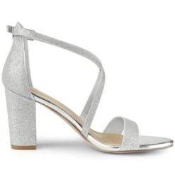 Allegra K Women's Glitter Crisscross Strap Block Heels Sandals -Georgia Shoes Shop GUEST ec0ef2c7 2e47 445d 8c4d c42623441488