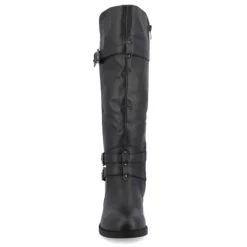 Journee Collection Womens Bite Stacked Heel Riding Boots -Georgia Shoes Shop GUEST ec41bb3a 1c88 4c86 b217 123ec0471725