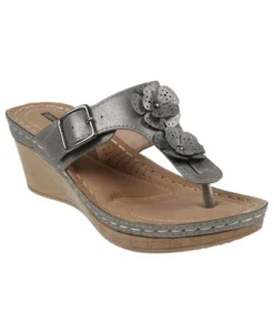 GC Shoes Narbone Flower Comfort Slide Wedge Sandals -Georgia Shoes Shop GUEST ed382c87 1e69 4fb4 afd9 1f35ddb4c03b
