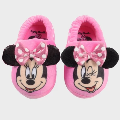 Toddler Girls' Disney Minnie Sock Slippers - Pink 6 Toddler Girls' Disney Minnie Sock Slippers - Pink - Image 4