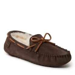 Fireside By Dearfoams Men's Victor Genuine Shearling Moccasin With Tie -Georgia Shoes Shop GUEST ee850162 b2de 4f52 8442 c7f315d8860f