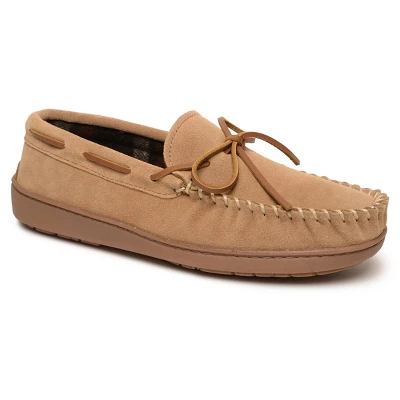 Minnetonka Men's Suede Plaid Lined Hardsole Moccasin Slippers 9 Minnetonka Men's Suede Plaid Lined Hardsole Moccasin Slippers - Image 7