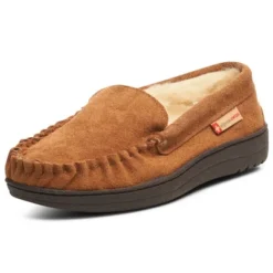 Alpine Swiss Yukon Mens Genuine Suede Shearling Slip On Moccasin Slippers -Georgia Shoes Shop GUEST ef9f9a5f 4ea6 4846 b108 1d6655fb2c14