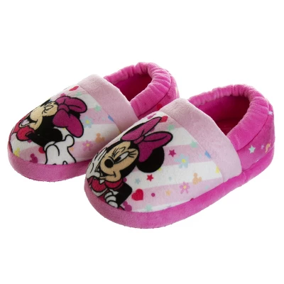 Disney Kids Girl's Minnie Mouse Slippers - Plush Lightweight Warm Comfort Soft Aline House Slippers – Pink White (size 5-12 Toddler/Little Kid) 3 Disney Kids Girl's Minnie Mouse Slippers - Plush Lightweight Warm Comfort Soft Aline House Slippers – Pink White (size 5-12 Toddler/Little Kid)