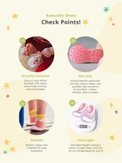 Komuello Toddler Girl First Walk Sock Shoes Flat Style - Pompom Flower Pink -Georgia Shoes Shop GUEST f029dd10 cf21 4784 94c9 0bf165317a0b 1