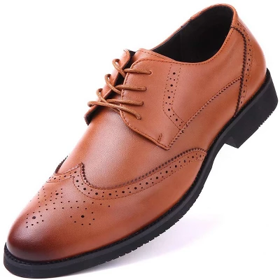 Mio Marino Men's Speckled Wingtip Laced Dress Shoes 9 Mio Marino Men's Speckled Wingtip Laced Dress Shoes - Image 7