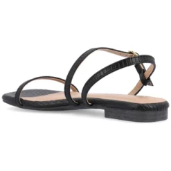 Journee Collection Womens Crishell Textured Material Sling Back Stacked Heel Sandals -Georgia Shoes Shop GUEST f282c0c7 c7a8 4a62 aa11 79b1607e9b55