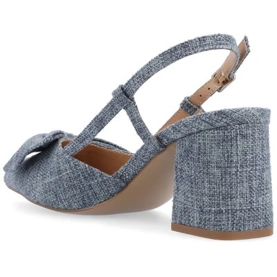 Journee Collection Womens Tailynn Sling Back Block Heel Pumps 8 Journee Collection Womens Tailynn Sling Back Block Heel Pumps - Image 6