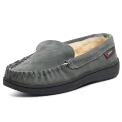 Alpine Swiss Yukon Mens Genuine Suede Shearling Slip On Moccasin Slippers -Georgia Shoes Shop GUEST f3443104 f4a4 48b5 8735 fcfa92f5b828