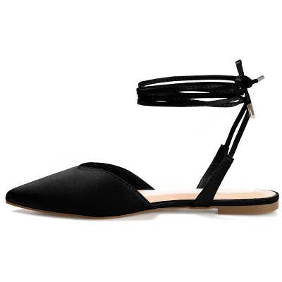 Journee Collection Womens Theia Tru Comfort Foam Tie Up Pointed Toe Ballet Flats 3 Journee Collection Womens Theia Tru Comfort Foam Tie Up Pointed Toe Ballet Flats
