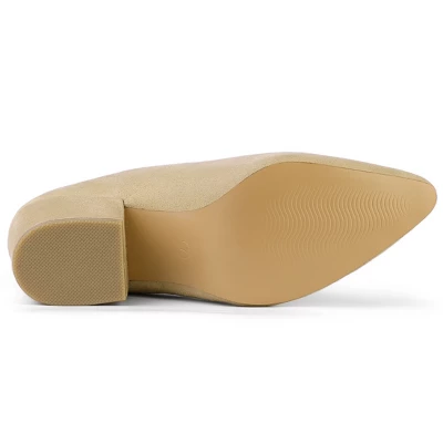 Allegra K Women's Pointed Toe Slip On Block Heel Slide Mules 6 Allegra K Women's Pointed Toe Slip On Block Heel Slide Mules - Image 4