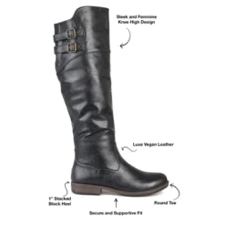 Journee Collection Womens Tori Wide Calf Stacked Heel Riding Boots -Georgia Shoes Shop GUEST f64694f0 5118 40fa bbc5 9a9680cfbe0f