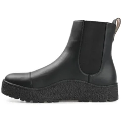 Journee Collection Womens Jenie Round Toe Flat Chelsea Booties