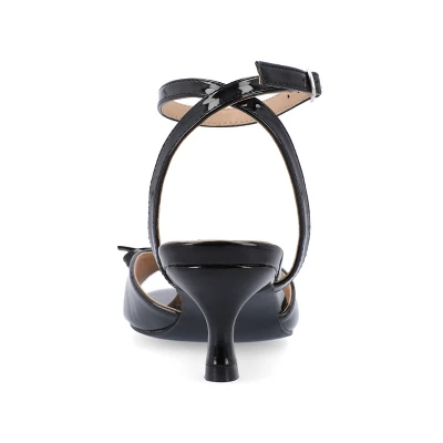 Journee Collection Womens Jennifer Kitten Heel Ankle Strap Open Toe Pumps 4 Journee Collection Womens Jennifer Kitten Heel Ankle Strap Open Toe Pumps - Image 2