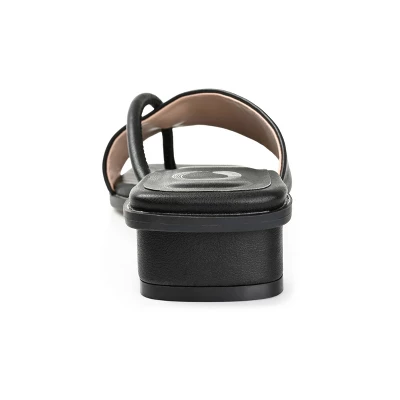 Journee Collection Womens Mina Tru Comfort Foam Flip Flop Low Block Heel Sandals 4 Journee Collection Womens Mina Tru Comfort Foam Flip Flop Low Block Heel Sandals - Image 2