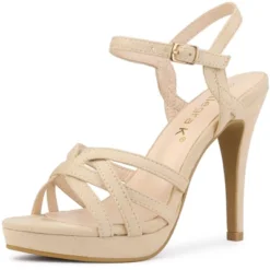 Allegra K Women's Strappy Platform Heels Stiletto Heel Sandals -Georgia Shoes Shop GUEST fbe83cc6 7f74 43bb a292 61c14a2e94ab
