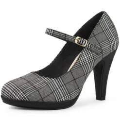 Allegra K Women's Houndstooth Platform Stiletto Heels Pumps -Georgia Shoes Shop GUEST fc20de77 24f0 451e 8be7 15a0216cbda1