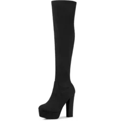 Perphy Women's Platform Chunky Heel Round Toe Over The Knee Thigh High Boot -Georgia Shoes Shop GUEST fd297ba2 e439 4f3f afad 9e705f08667f